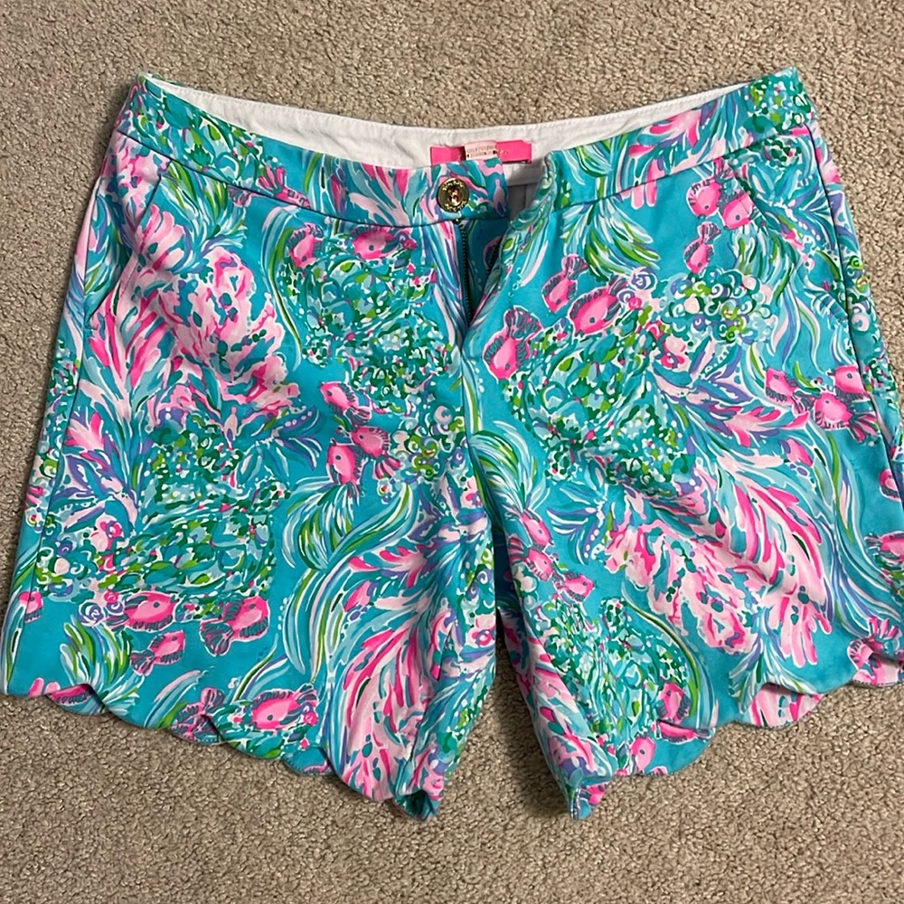 Lily Pulitzer scalloped buttercup shorts